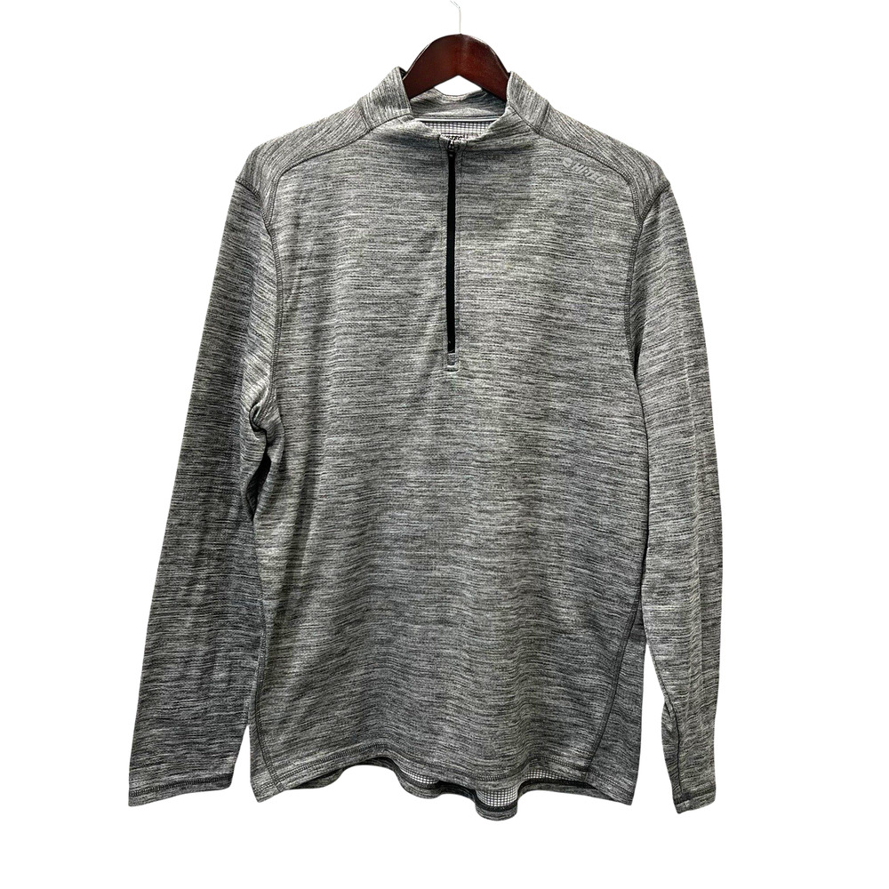 Hi-Tec Mens Performance 1/4 Zip Pullover Shirt Grey XL